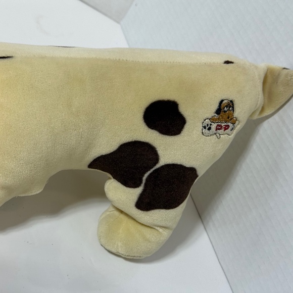 Vintage Pound Puppies 1984 White Brown Spotted Dog Plush 18" - Irwin Toy - Picture 2 of 14